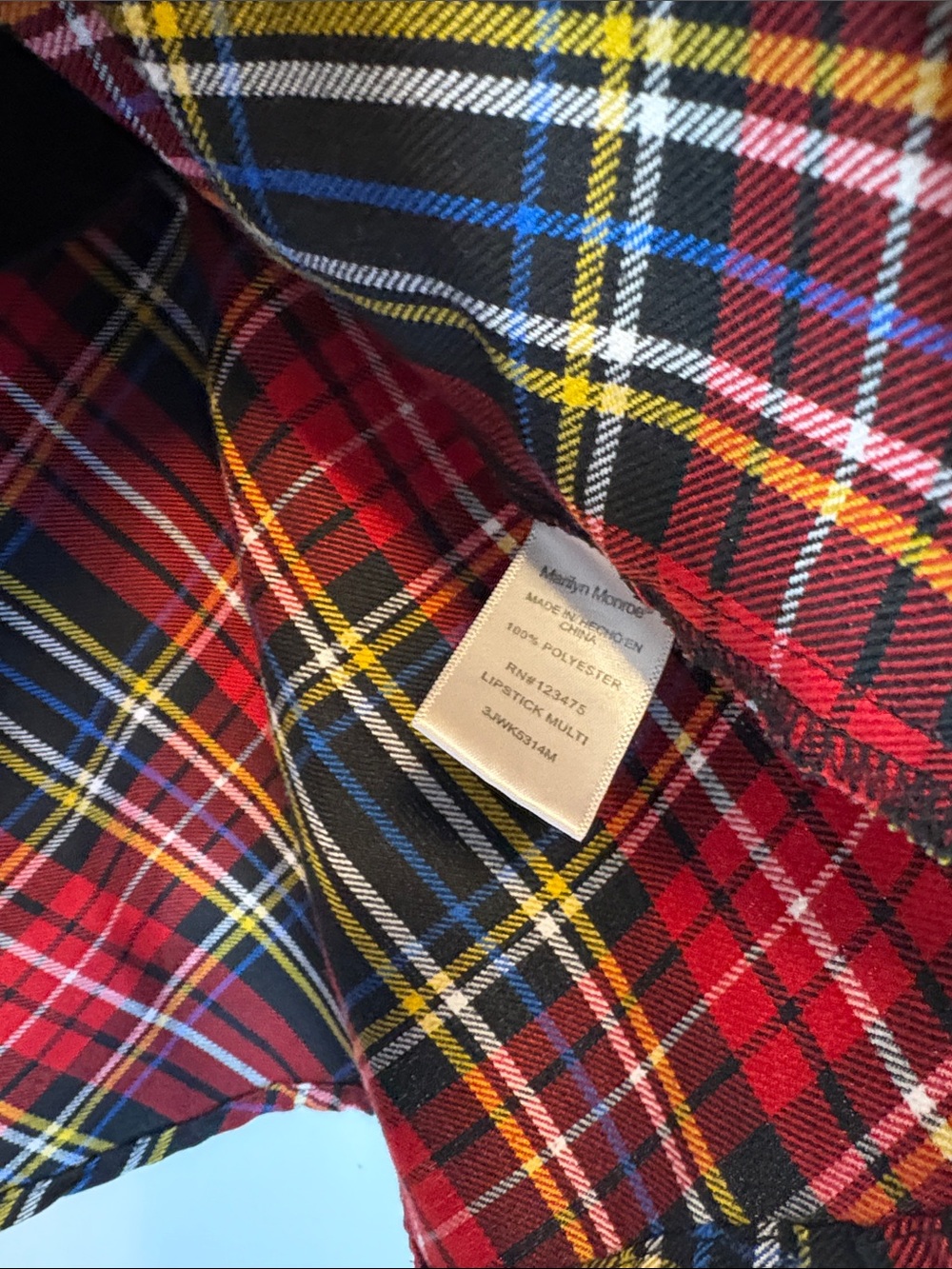 Marilyn Monroe Apparel Classic Red Plaid Academic Grunge Twirl Mini Skirt XS - Picture 7 of 7
